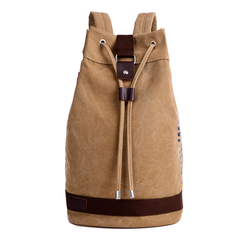 Große Kapazität und Kordelzug Rucksack Khaki