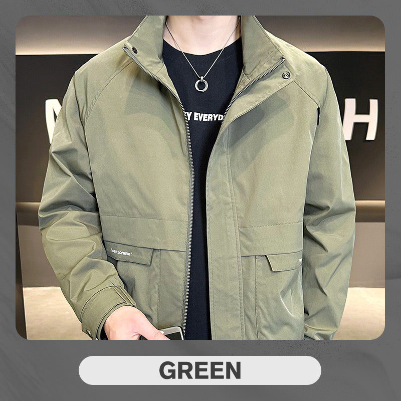 š„Stilvolle Herrenjacke mit durchgehendem ReiĆverschluss und Taschen