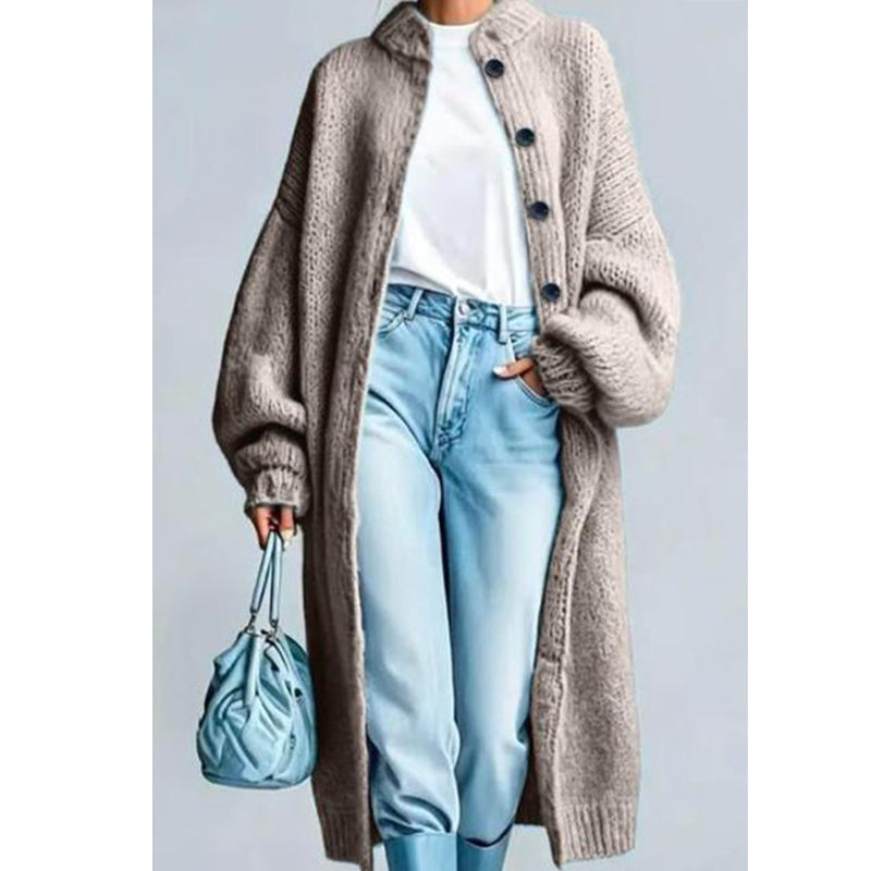 📢📢50%Rabatt!!!🎉✨Langer Damen-Strickmantel aus Grobstrick
