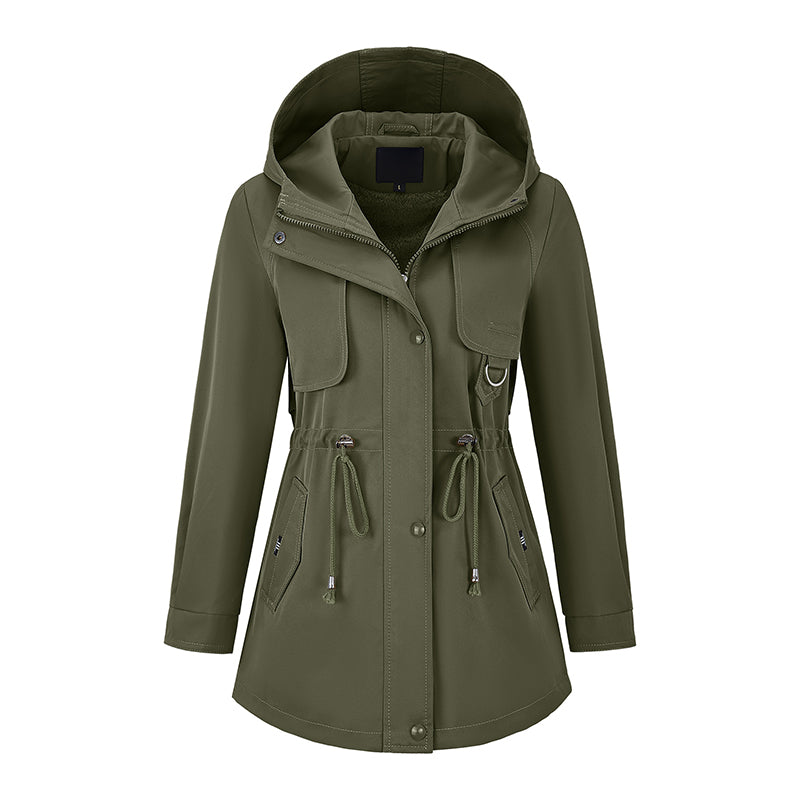 📢🎉50%Rabatt!!!🛍️✨Lässige, warme mittelange Damen-Kapuzenjacke