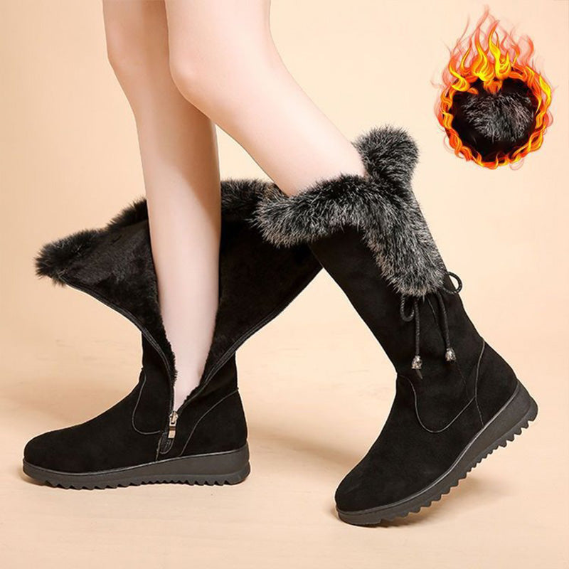 Warme, rutschfeste und abriebfeste Damen-Wadenstiefel