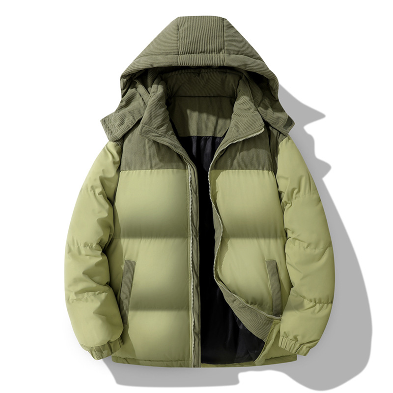 🔥Beliebtes Produkt !✨Herren Winter-Steppjacke mit Kapuze im Color-Block-Design