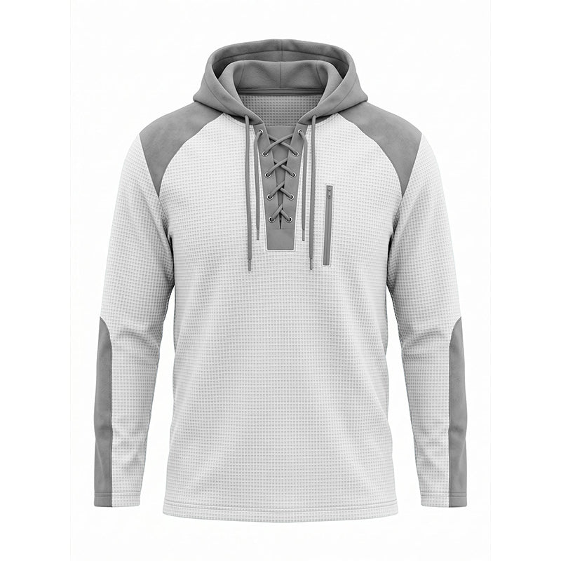 📢📢Räumungsverkauf!!!🎉✨Herren-Strickhoodie im Color-Block-Design, lässiger Stil