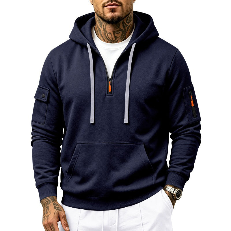✨Neu eingetroffen✨Herren-Sweatshirt mit Kapuze, schweres Fleecefutter, lockere Passform, lässige Arbeitskleidung für Herbst und Winter