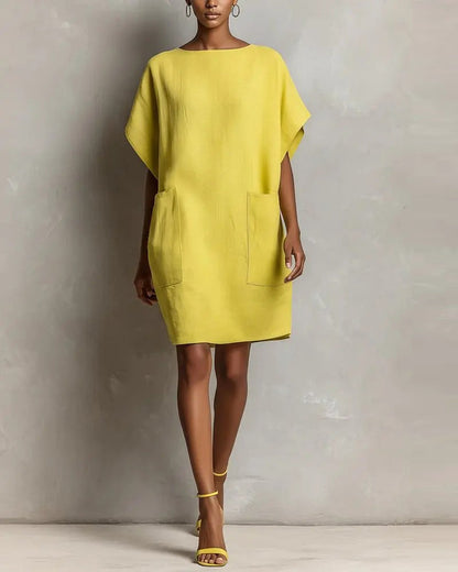 Kleid Rundhals Shift