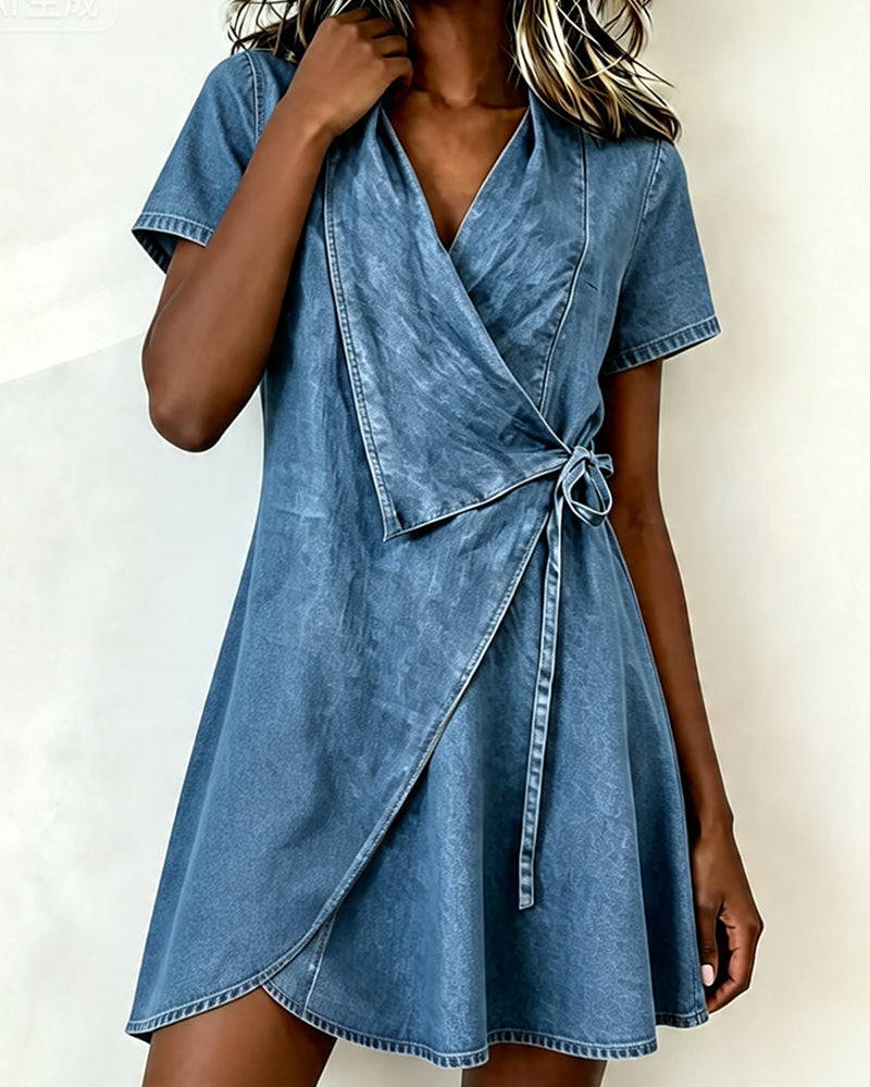 Kleid Designer Denim Kurz