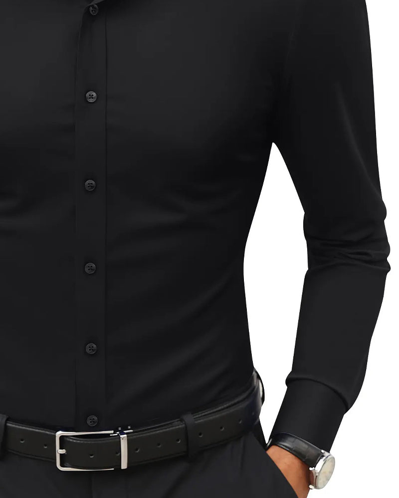 Herren Hemd Slim Fit Langarm Kleid