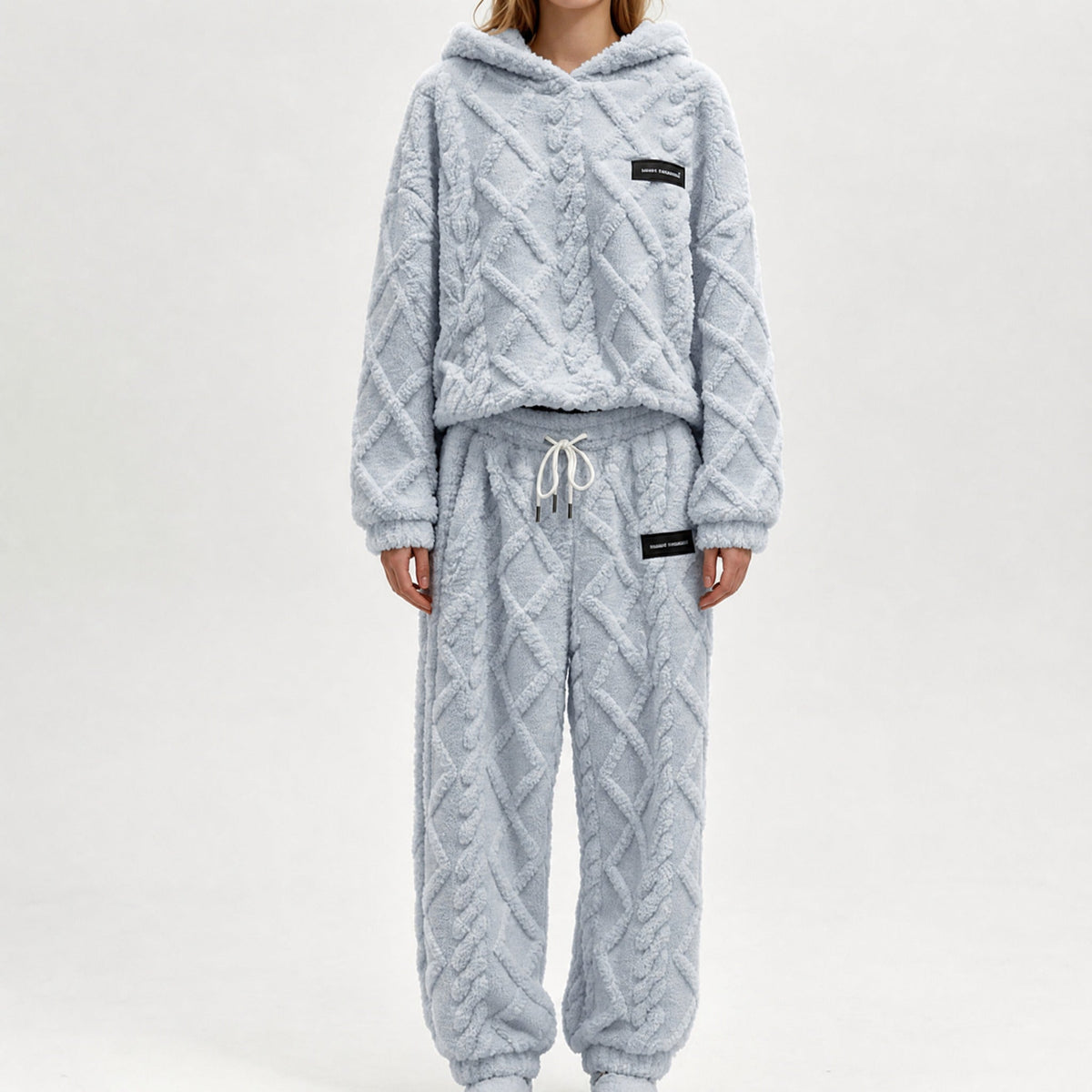 🍂Neu für Herbst & Winter – 50% Rabatt für kurze Zeit!🎁Thermo-Fleece-Pyjama-Set, warme Hauskleidung, 2-teilig, auch draußen tragbar