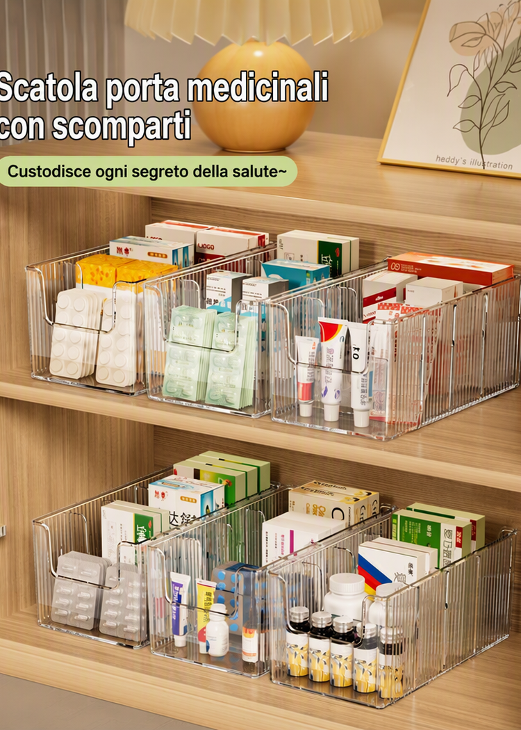 🔥Transparenter, teleskopischer Medikamentenhalter – ausziehbar, perfekt zum Aufräumen Ihres Schranks 💊🗄️
