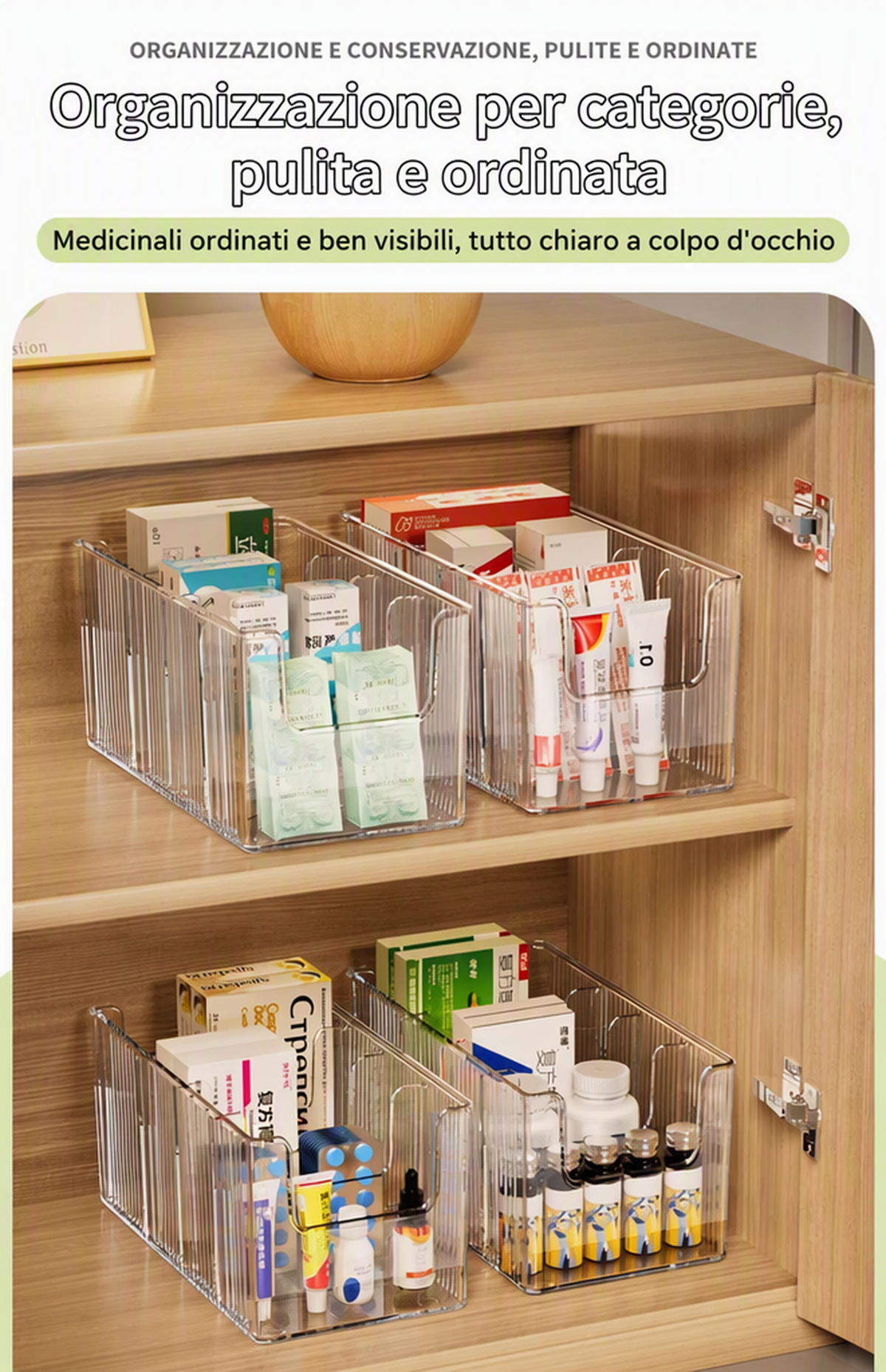 🔥Transparenter, teleskopischer Medikamentenhalter – ausziehbar, perfekt zum Aufräumen Ihres Schranks 💊🗄️