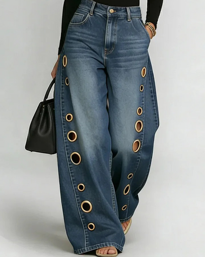 Jeans High Waist weites Bein