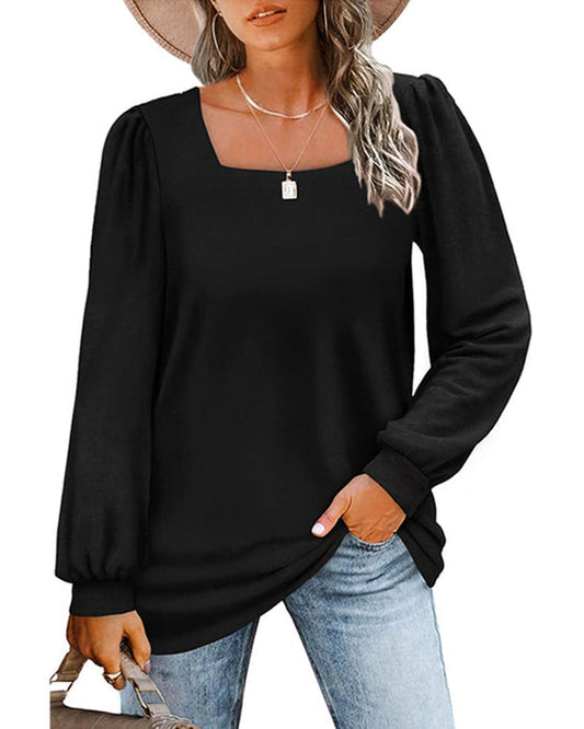 Black long-sleeved shirt - Lara