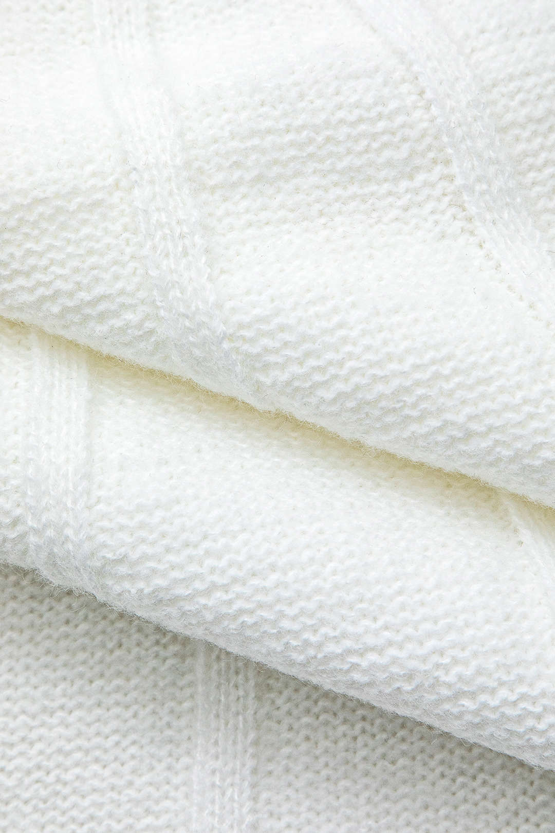 Einfarbiger Mock Neck Strukturierter Batwing Ärmel Pullover