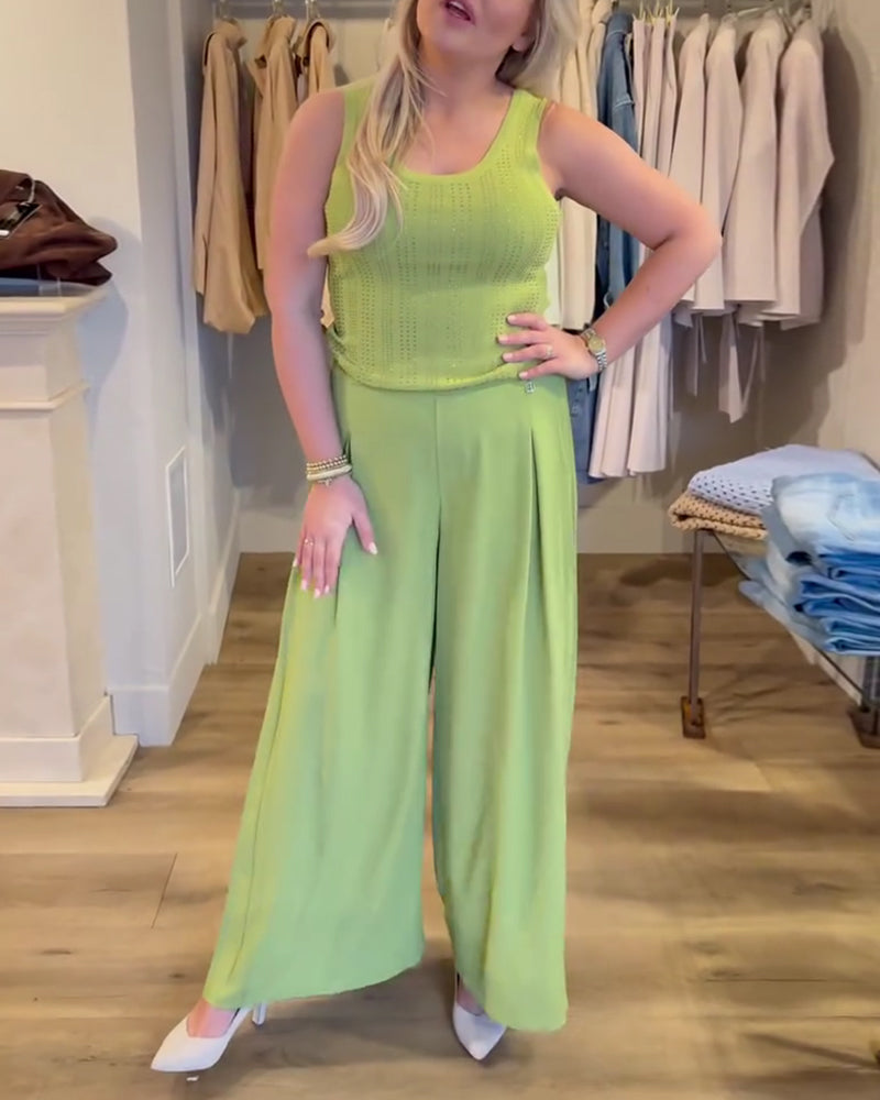 Hose Mode Hohe Taille Weit Geschnitten