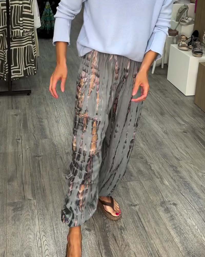 Hose Tie-Dye-Print Weites Bein Harem