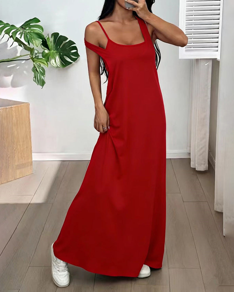 Set Einfarbiges Kleid Zweiteilig