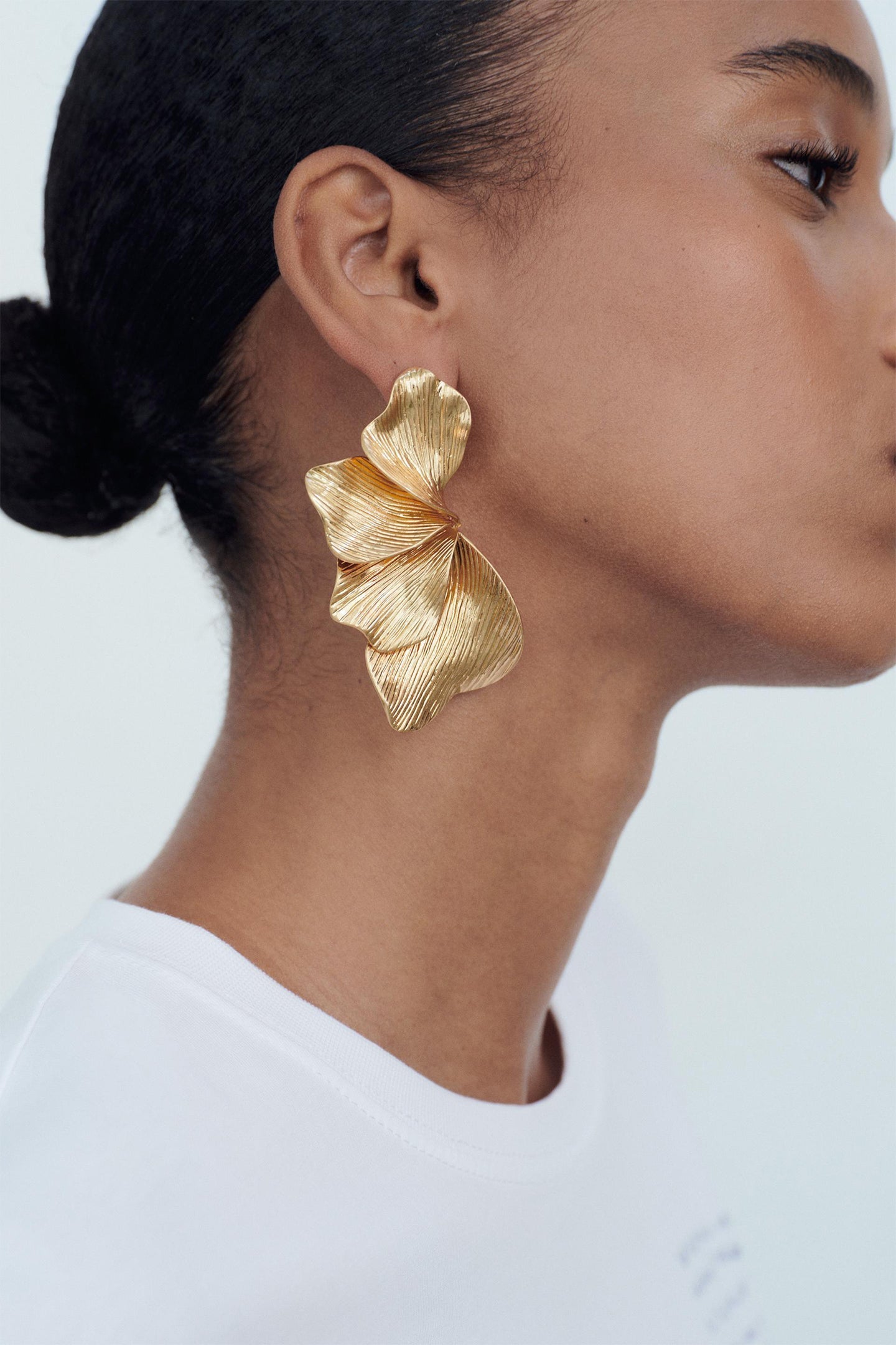 Gold Floral Design Earrings for Women - Isabella