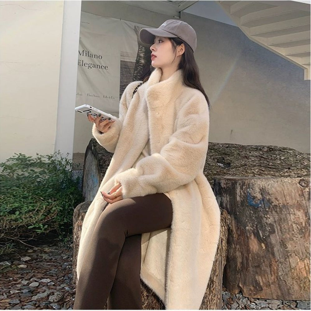 Long Faux Fur Coat for Women - Liana