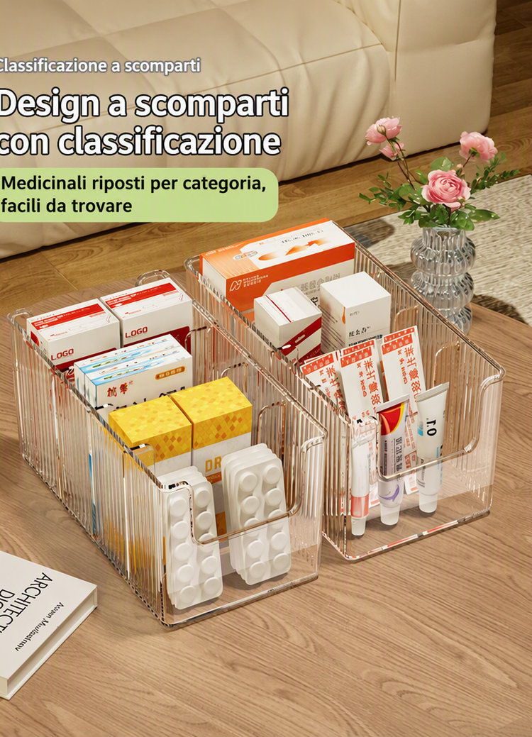 🔥Transparenter, teleskopischer Medikamentenhalter – ausziehbar, perfekt zum Aufräumen Ihres Schranks 💊🗄️