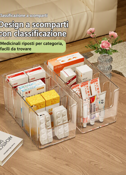 🔥Transparenter, teleskopischer Medikamentenhalter – ausziehbar, perfekt zum Aufräumen Ihres Schranks 💊🗄️