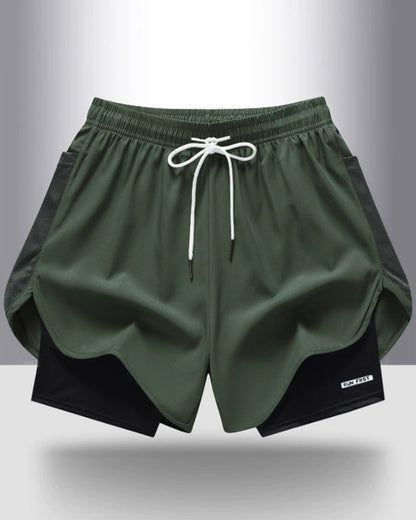 Shorts Atmungsaktiv Schnell Trocknend Doppellagig