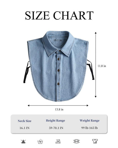 Kragen Klassisch Edgy Denim Falsch