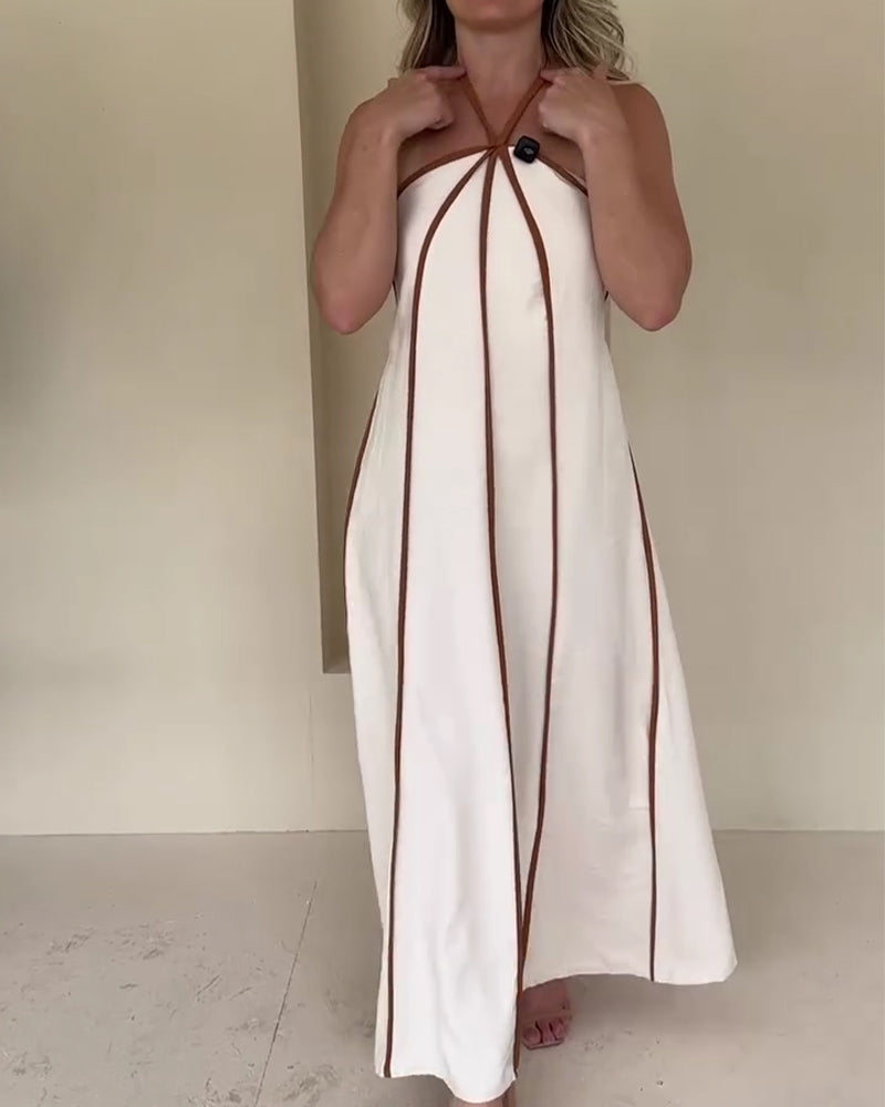 Kleid ein sexy ärmelloses bedruckt