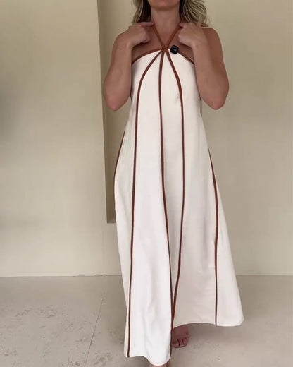 Kleid ein sexy ärmelloses bedruckt
