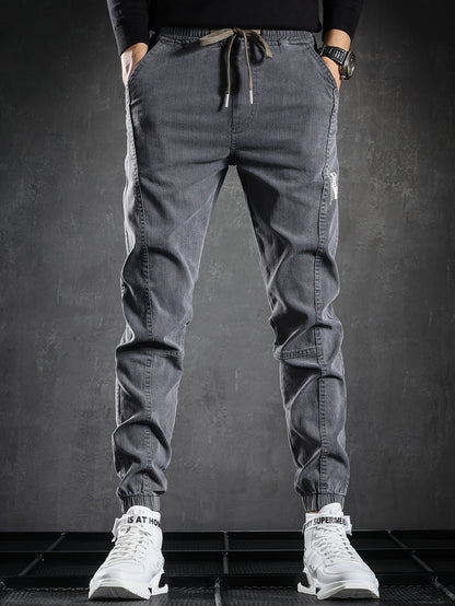 Grey jogger pants with drawstring and pockets - Felix