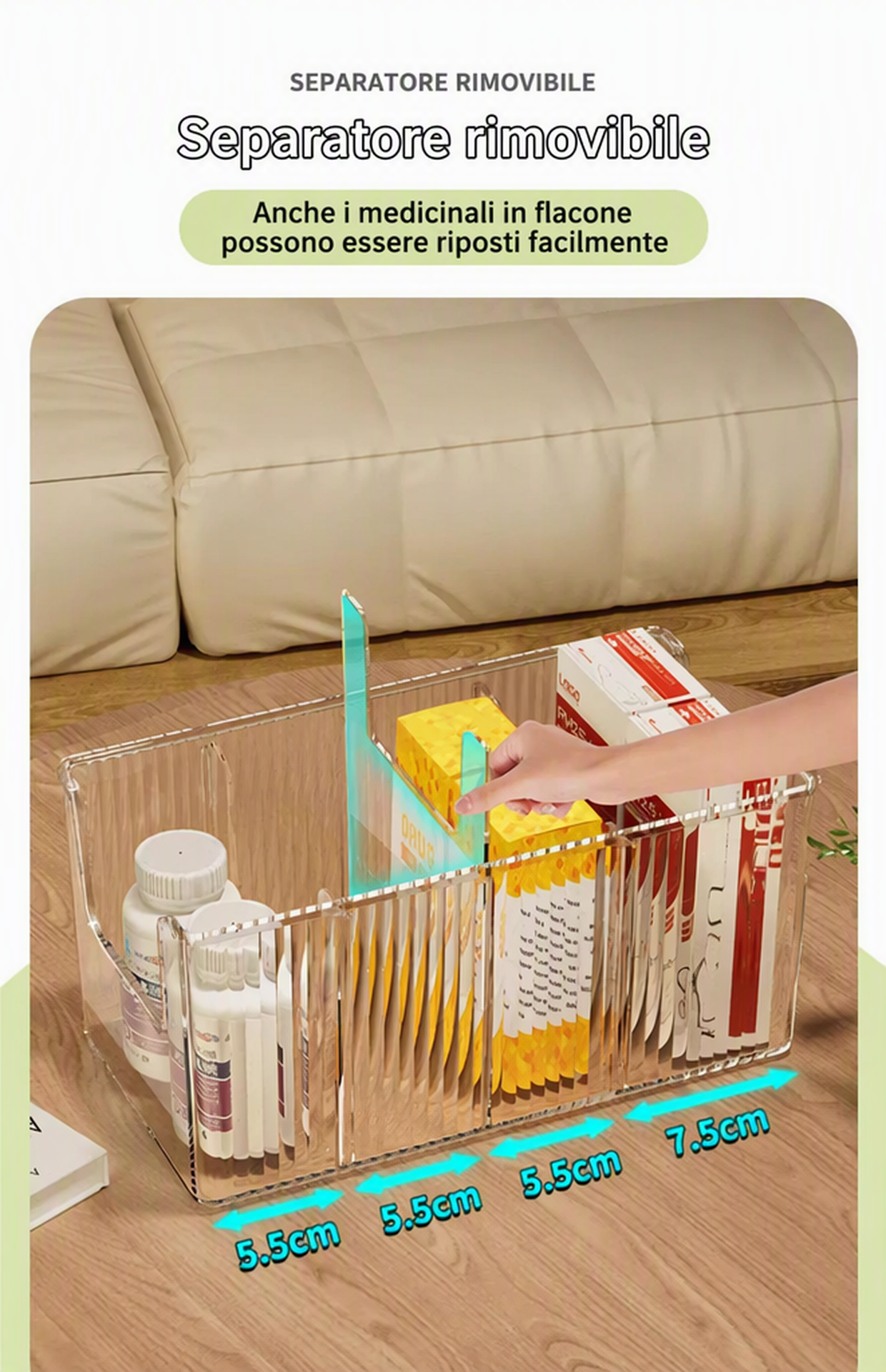 🔥Transparenter, teleskopischer Medikamentenhalter – ausziehbar, perfekt zum Aufräumen Ihres Schranks 💊🗄️
