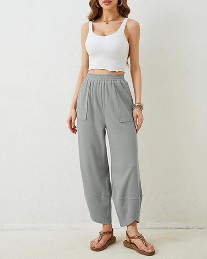 Hose Damen Haremshose Weites Bein