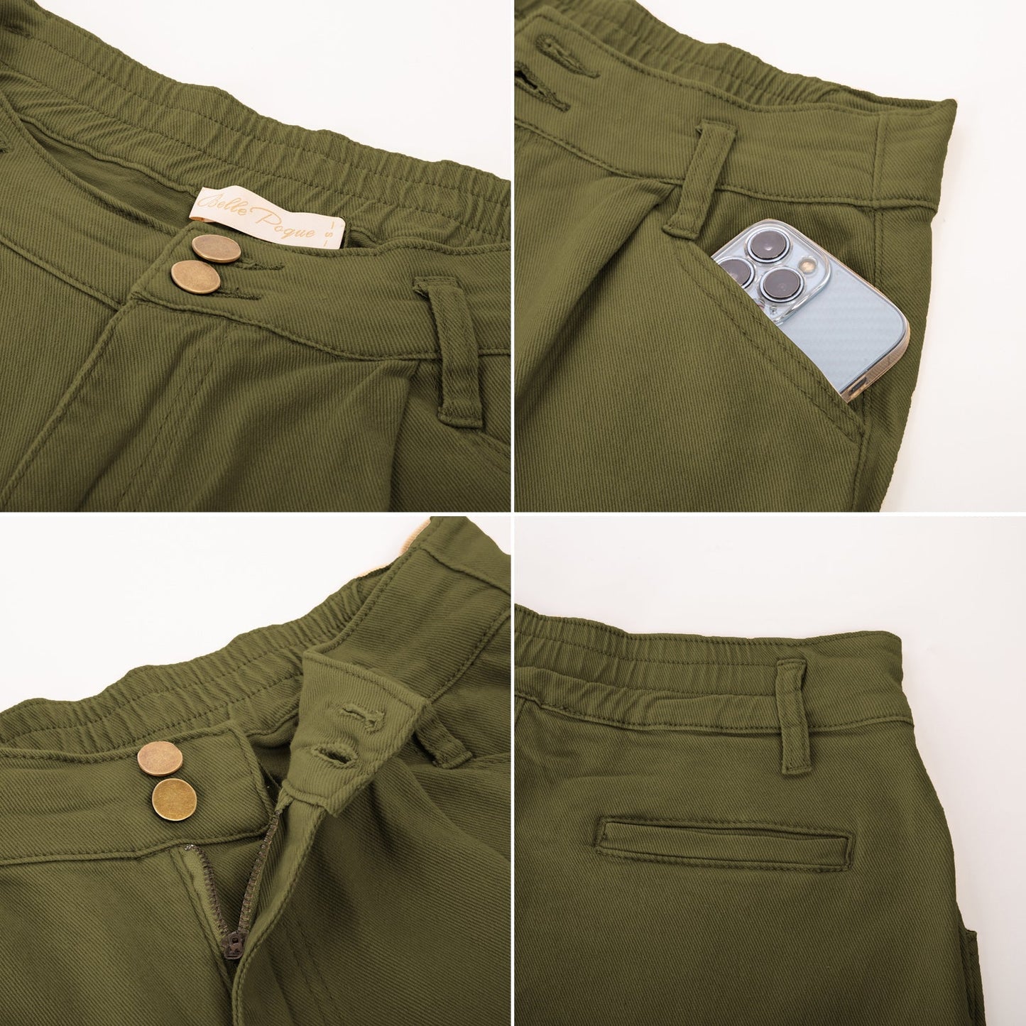 Retro charm: 'Verde' shorts in vintage green