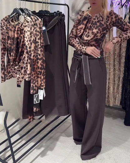 Top stilvoll und körperbetont Leopardenprint