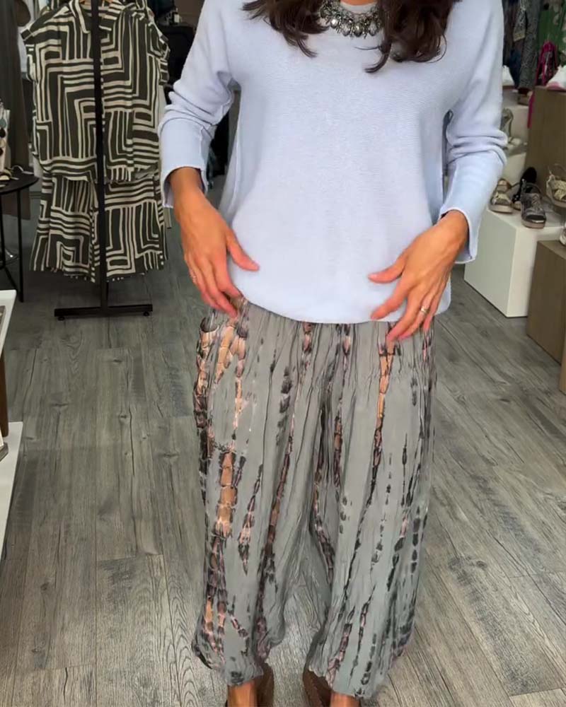Hose Tie-Dye-Print Weites Bein Harem