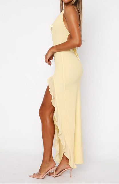 Robe longue Monserrat citron