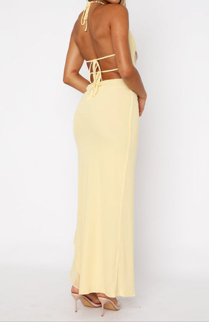 Robe longue Monserrat citron