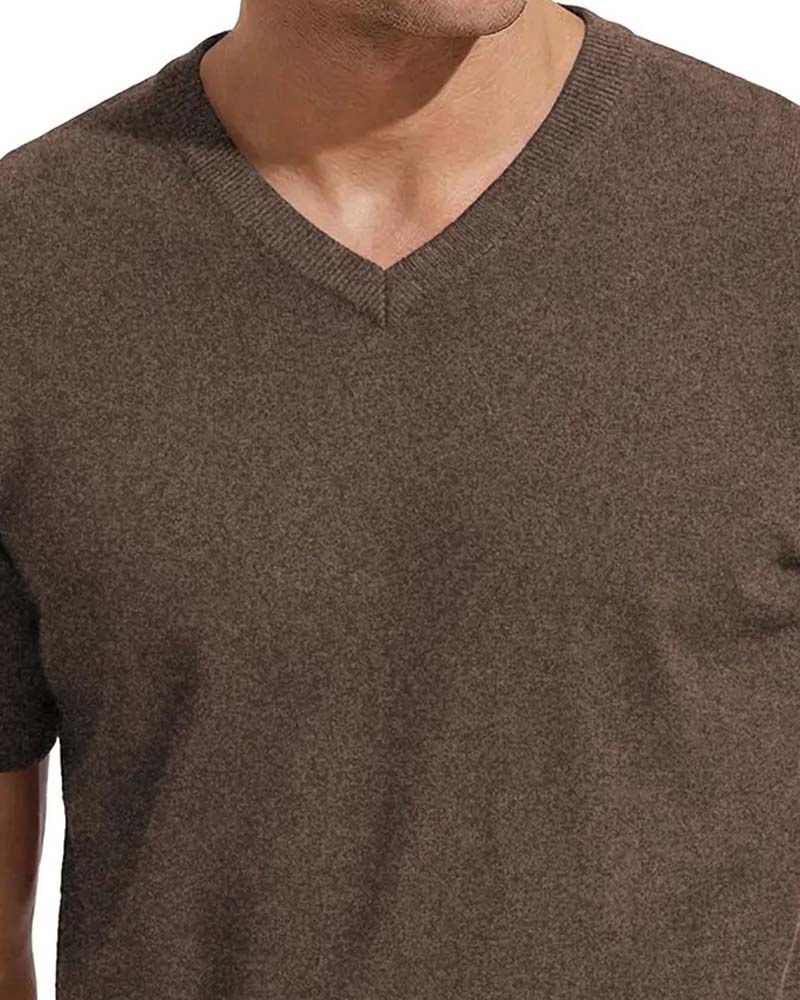Pullover Mini V-Ausschnitt Lässig Einfarbig