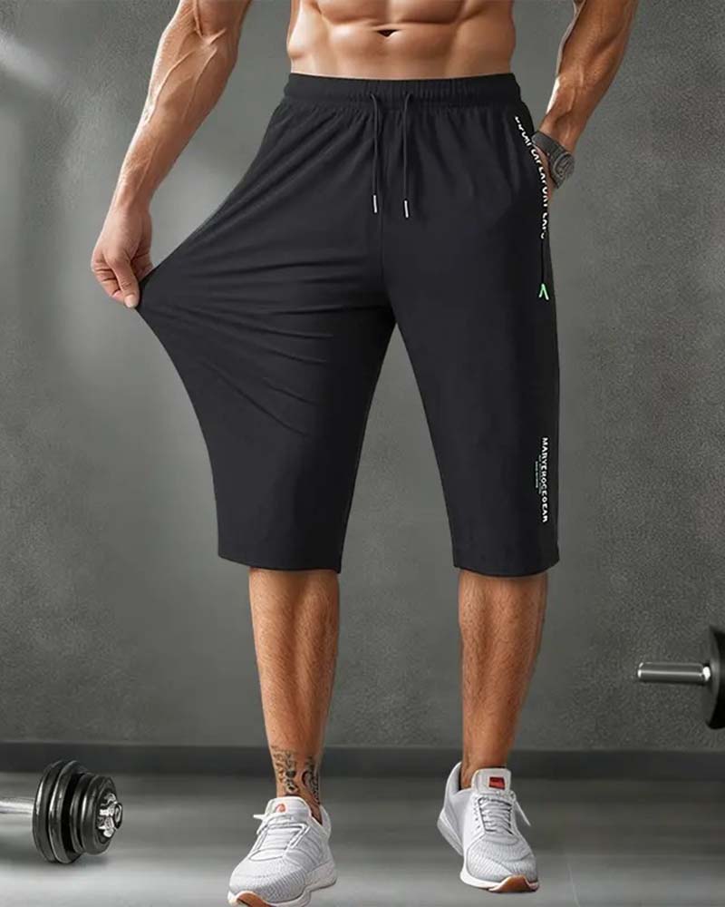 Hose Elastische Taille Capri Schnelltrocknend Sport
