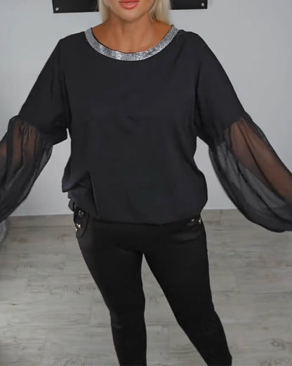 Top Mesh Heiß Diamant Modisch