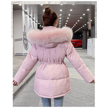 Puffer Jacket with Fur Hood for Women - Loredana