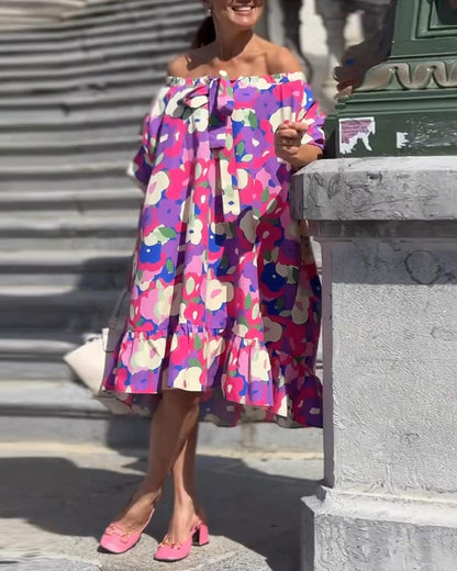 Kleid Blumen Straßenstil