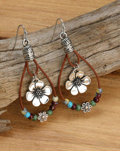 Anhänger-Ohrringe Bohemian Style Bunt Vintage Perlen