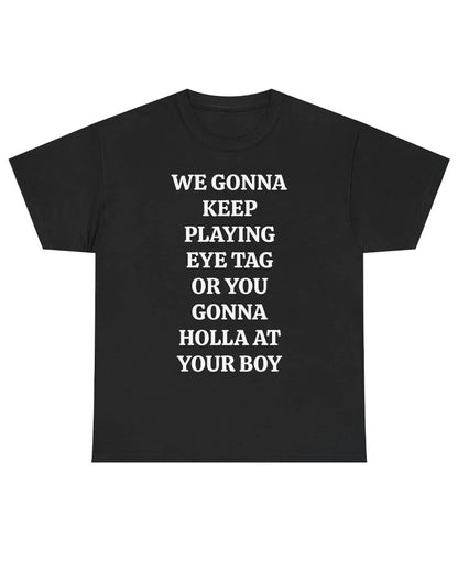 T-Shirt Mit Rundhalsausschnitt Und Buchstabenprint Kurzarm
