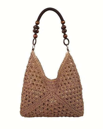 Tasche Ein Schulter Stroh