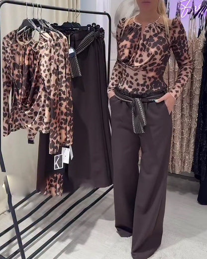 Top stilvoll und körperbetont Leopardenprint