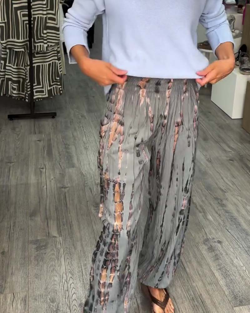 Hose Tie-Dye-Print Weites Bein Harem