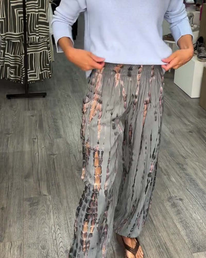 Hose Tie-Dye-Print Weites Bein Harem