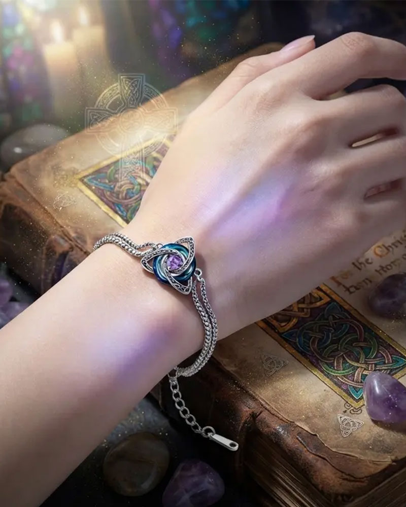 Armband Geburtsstein Dreifachknoten