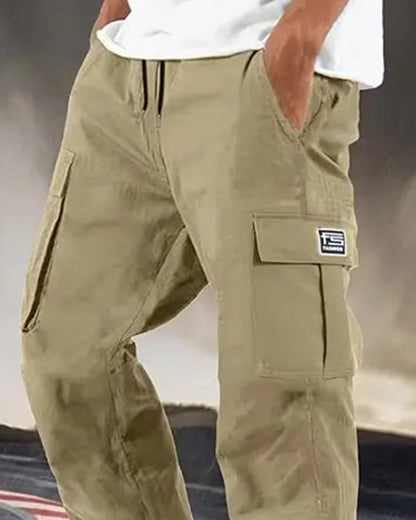 Herren Hose Multitasche Cargo Gerades Bein