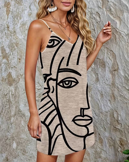 Kleid Trägerlos Gesicht Lässig
